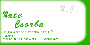 mate csorba business card